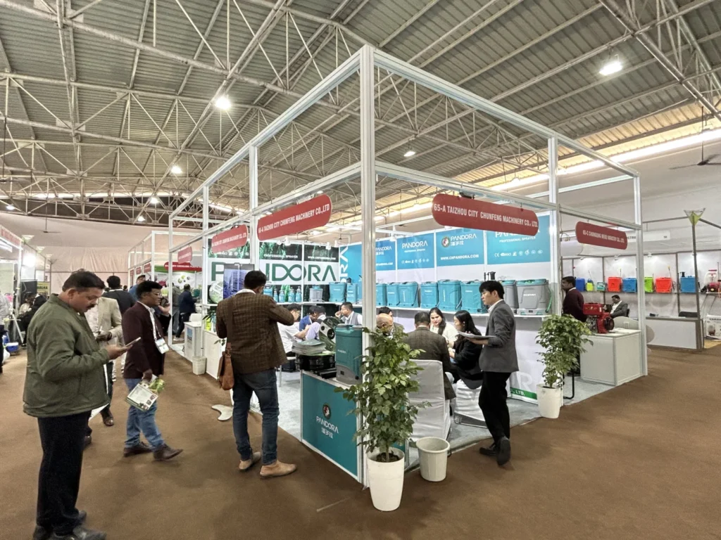 The PANDORA team meeting visitors at an international exhibition